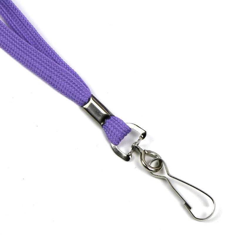 Beebel Lanyards 100 Pack Purple Lanyards with Swivel Hook Clips for ID Name Badge Holder (Purple, 100 Pack) - Image 3